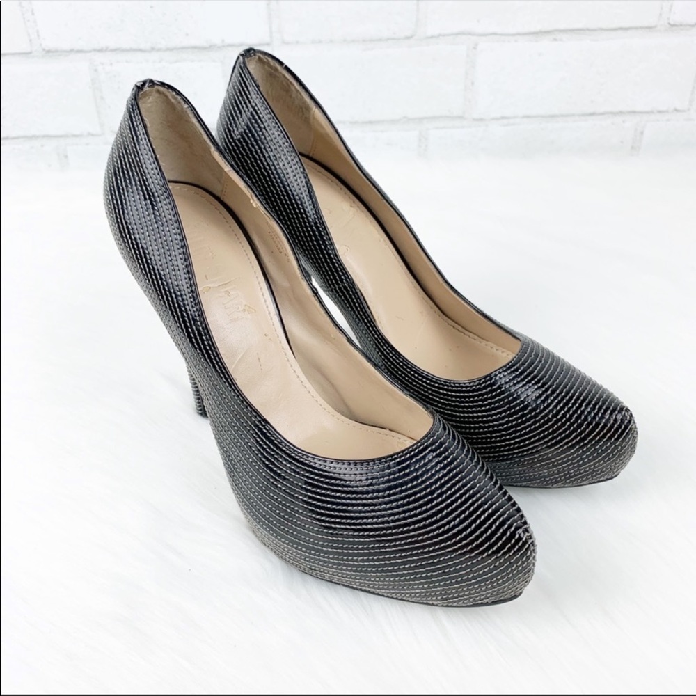 Colin Stuart Black Stitched Pumps